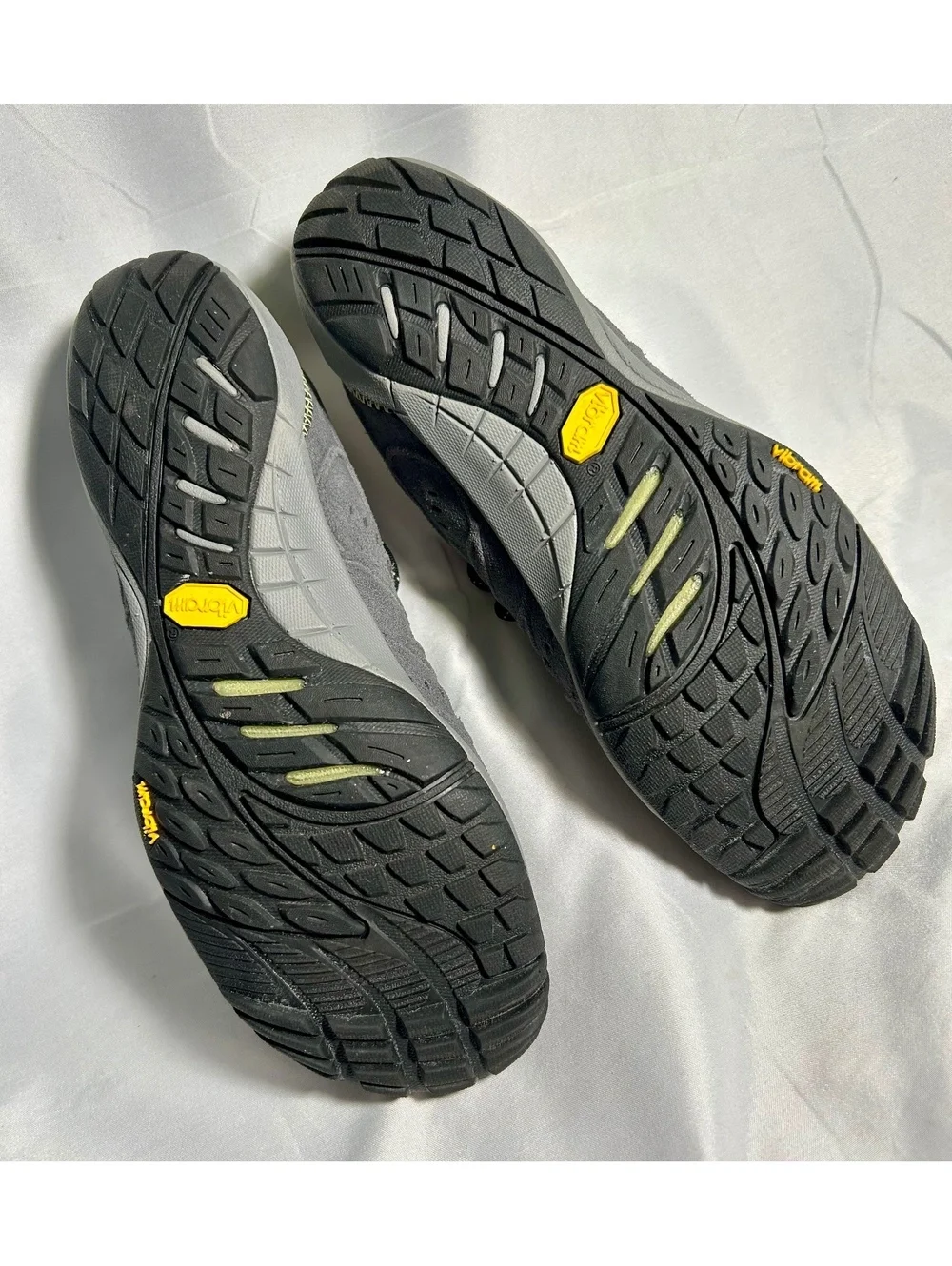Merrell Barefoot Contour Glove Womens 6.5 Castle Rock Gray Yellow Vibram hiking
